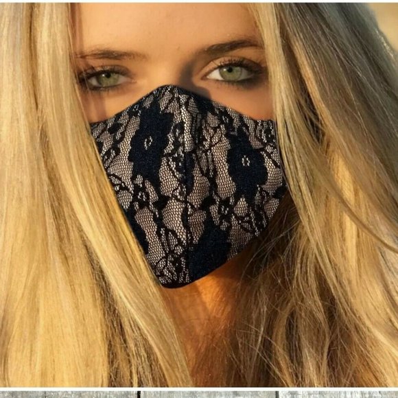 Accessories - Lace Black Sexy Face Mask Cover Handmade Nu Goth